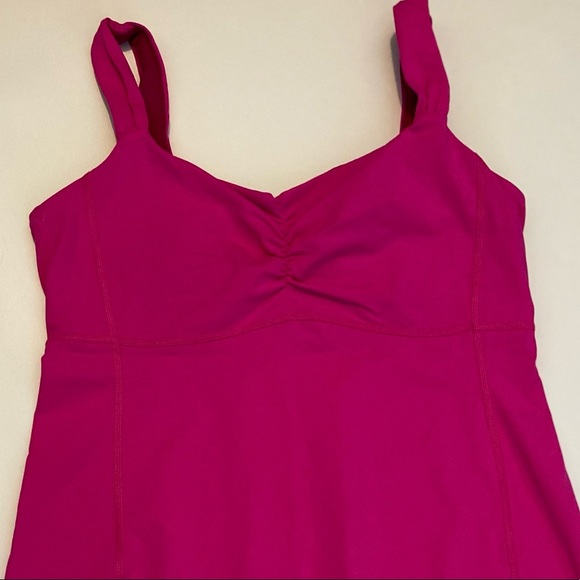 Lululemon Grey White Straps Color Block and Pink Build Bra Tank Size 12 - Picture 6 of 15